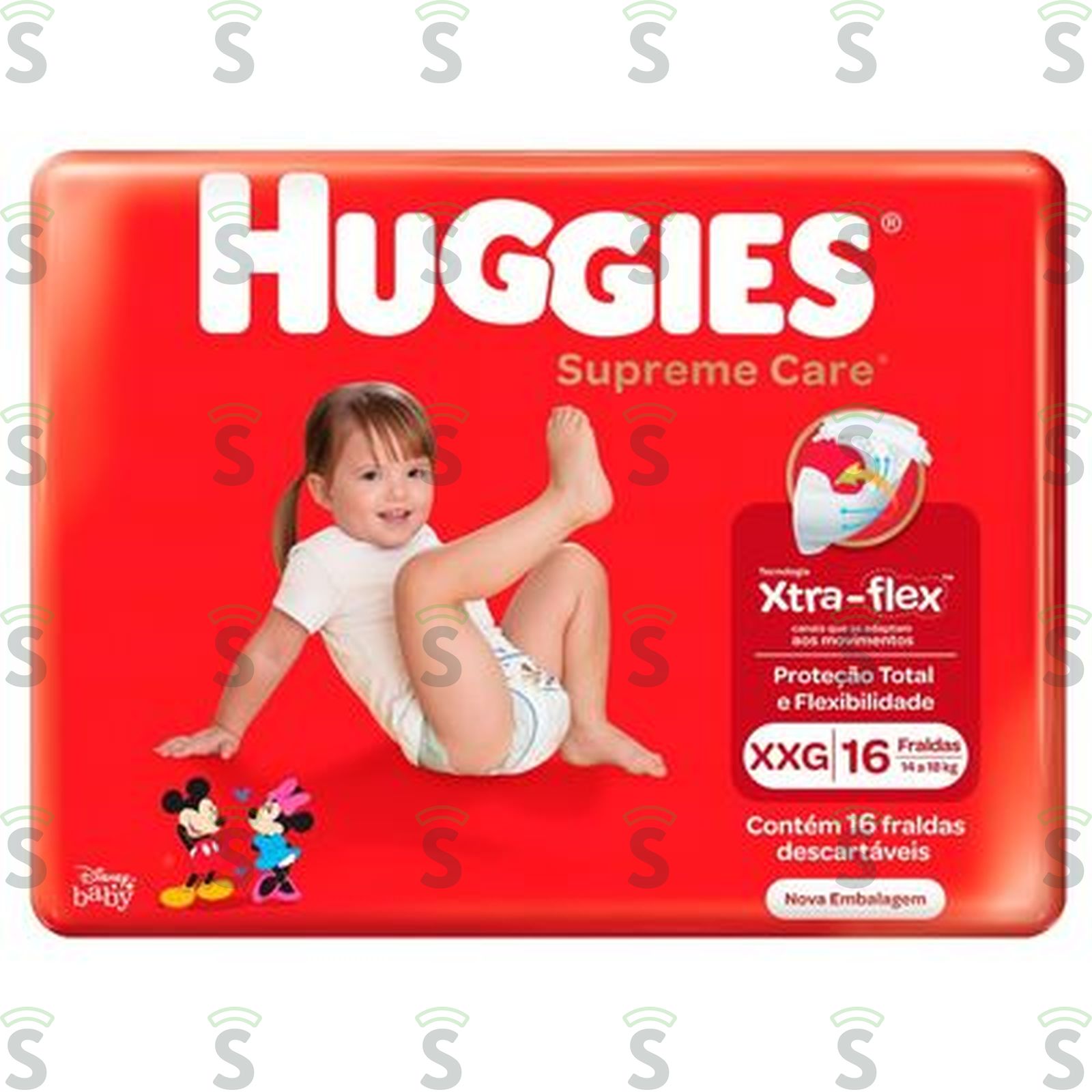 Huggies-fralda supreme care xxg c/16