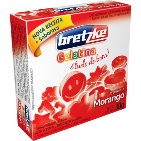 Gelatina Bretzke 30g - Morango