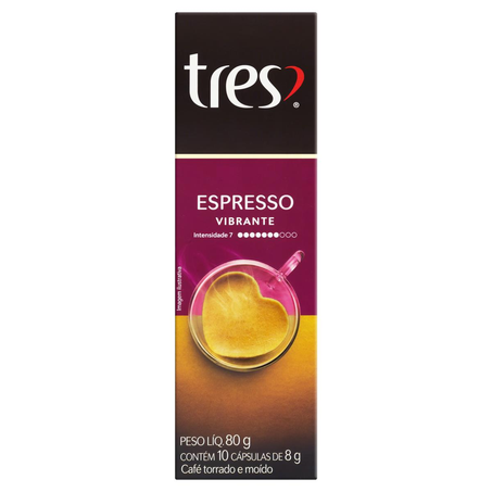 Cápsula Tres 80g - Espresso Vibrante