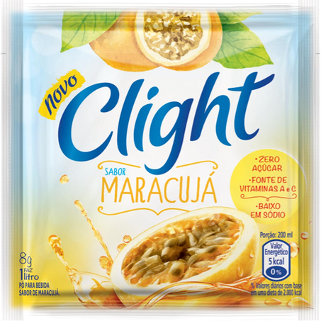 Refresco em Pó Clight 8g - Zero Açúcar - Maracujá