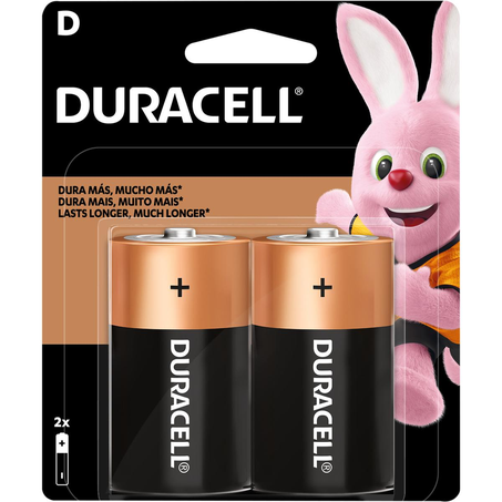 Pilha Duracell Alcalina D - Grande - Com 2 Pilhas
