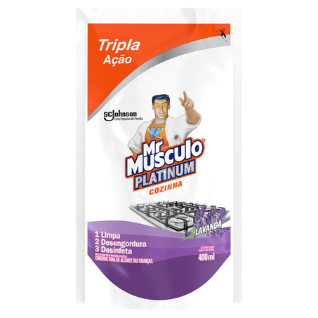 Limpador Mr. Músculo Cozinha 400ml - Lavanda - Sachê