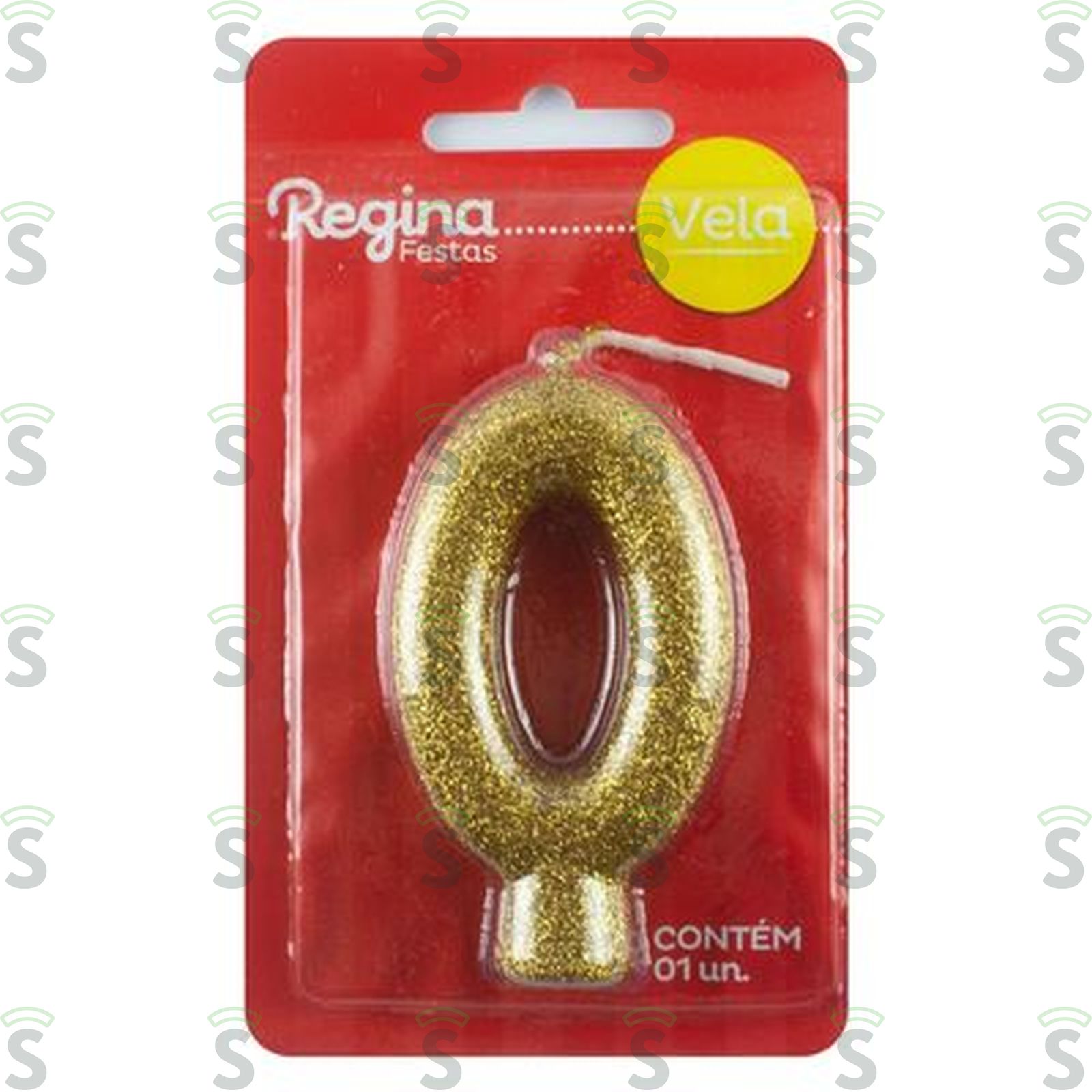 Vela de Aniversário Regina Cintilante Dourado Nº0 1UN