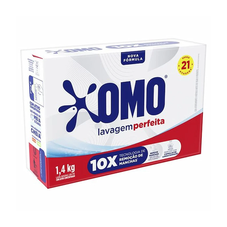 Sabão em pó omo lavagem perfeita 1.4kg