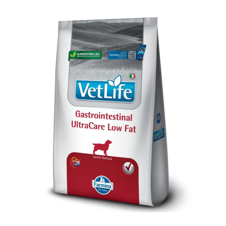 Ração Farmina Vet Life Gastrointestinal UltraCare Low Fat para Cães Adultos 1,5Kg