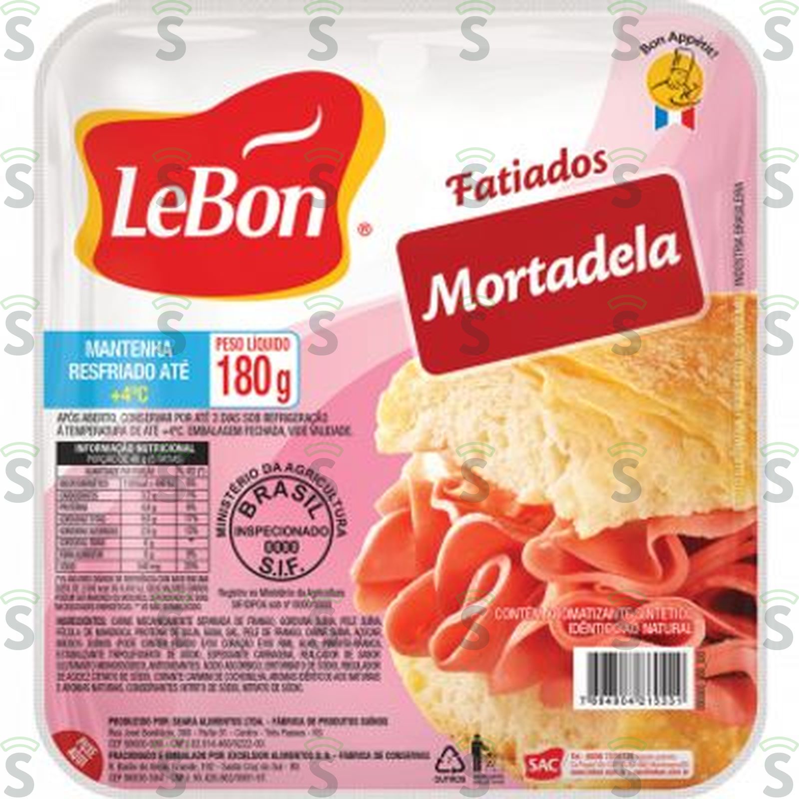 Mortadela Lebon com Toucinho 180G