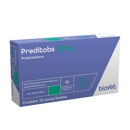 Preditabs 20 mg Anti-inflamatório para Cães 10 comprimidos
