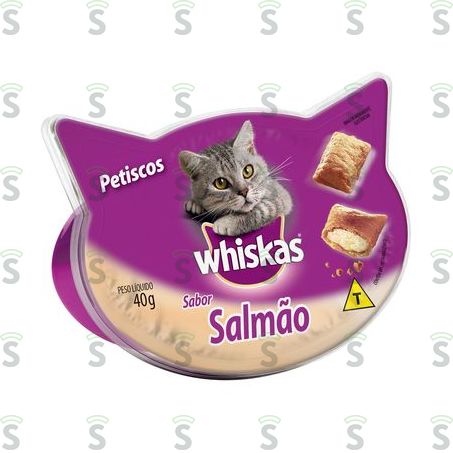  Petisco Para Gatos Adultos Whiskas Salmão 40g