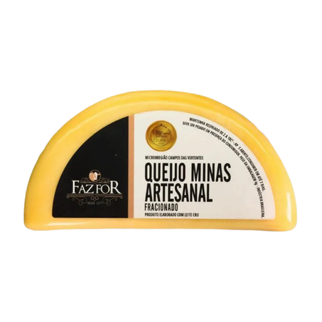Queijo minas artesanal fracionado Faz For - aproximadamente 600g