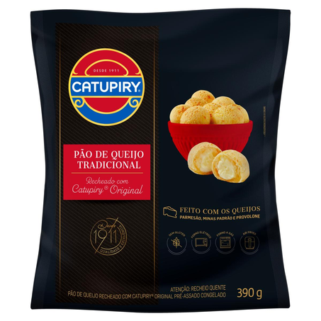 Pão de Queijo Catupiry 390g - Tradicional Recheado com Catupiry