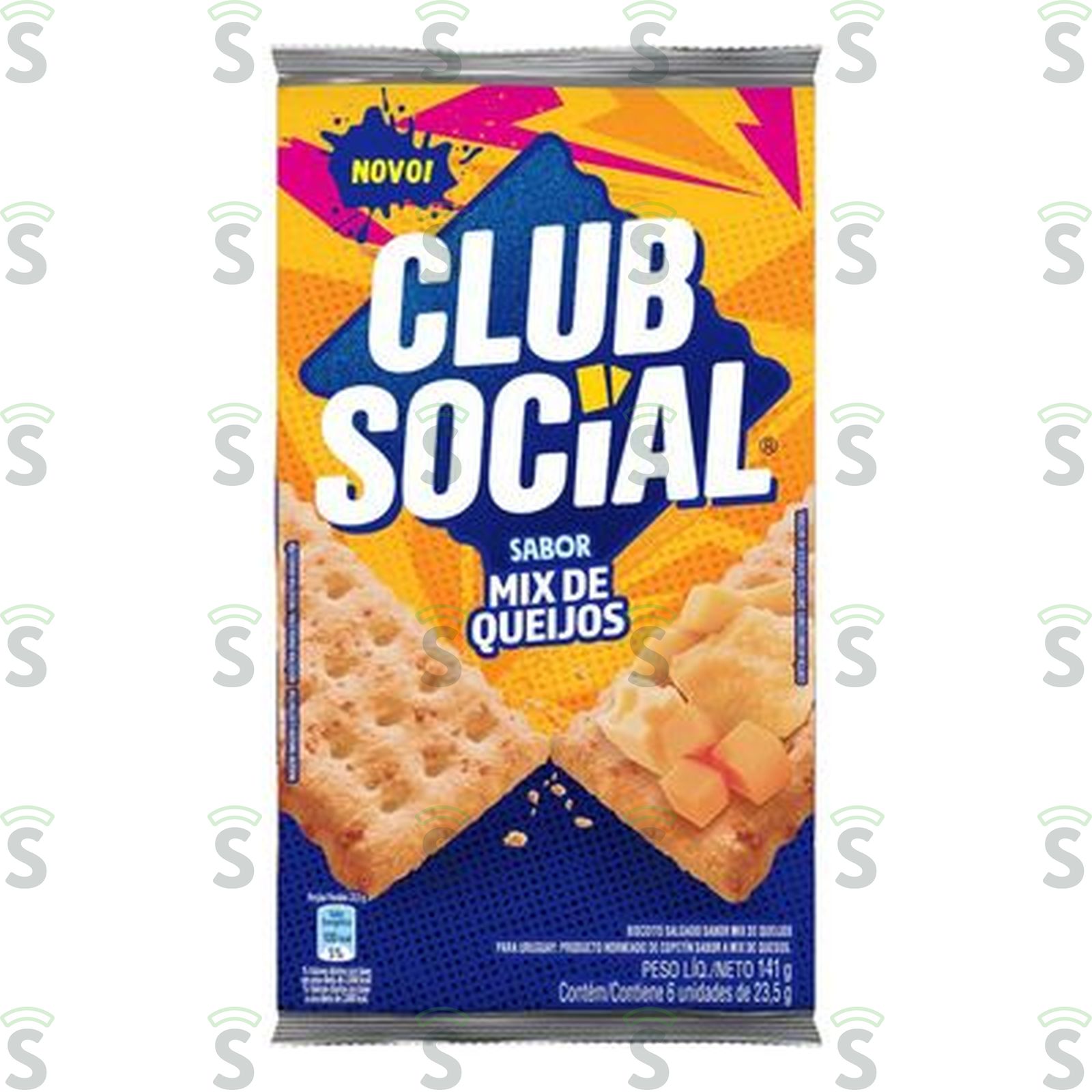 Club social-biscoito 141g mix queijos