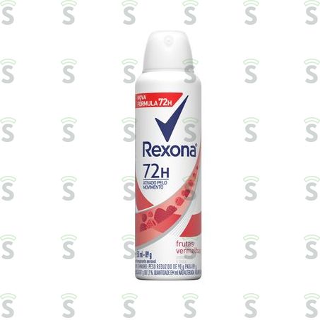  Antitranspirante Aerosol Rexona Frutas Vermelhas Frasco Spray 150ml