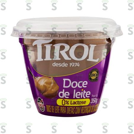 Doce de Leite Zero Lactose Tirol Embalagem 350g