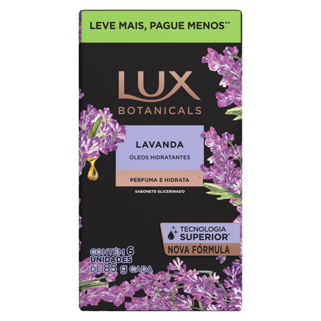 Sabonete em Barra Lux Botanicals Lavanda 85g 6 unidades 360-2