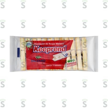  Prendedor Madeira Keeprend Embalagem 12un