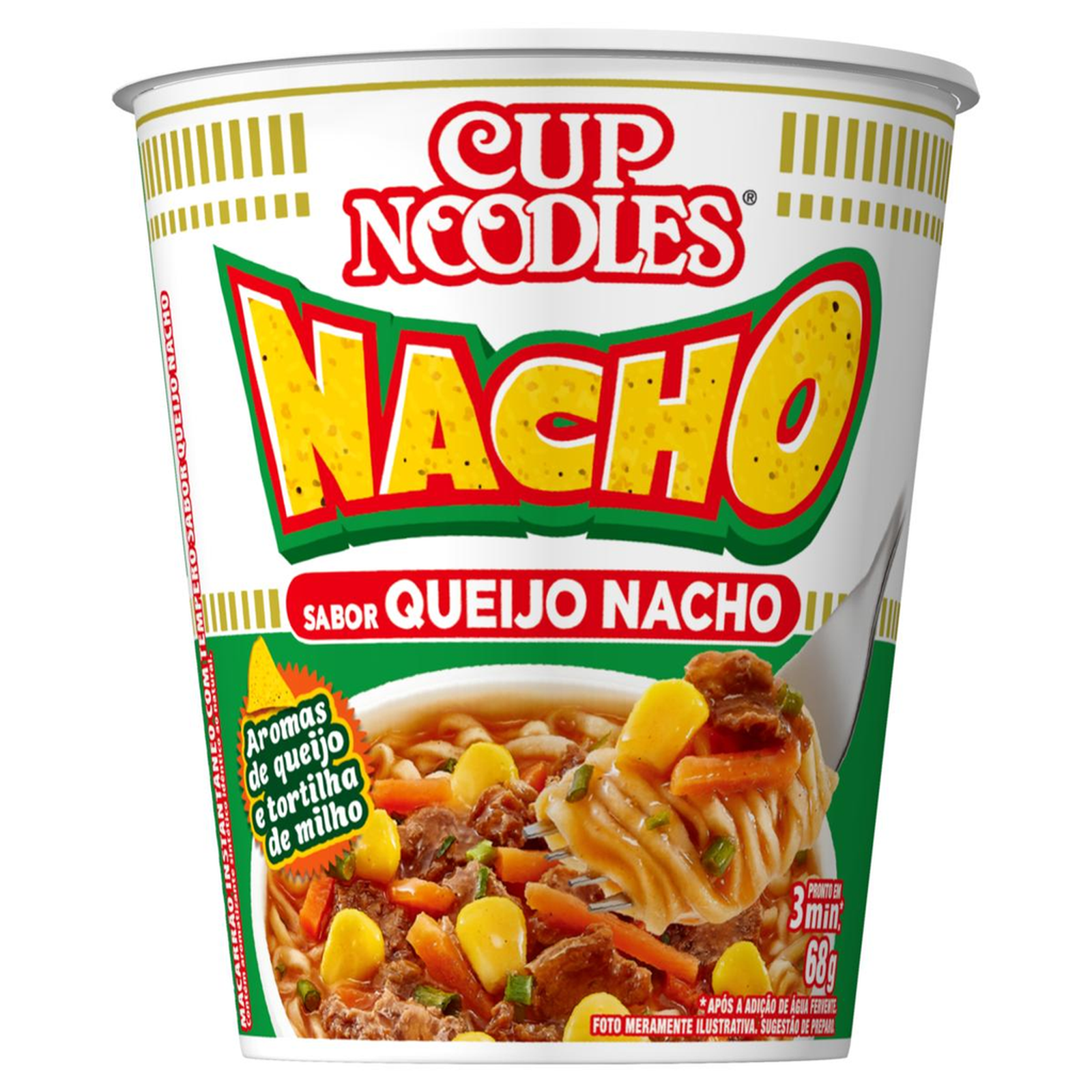 Massa Instantânea Cup Noodles Nissin 68g - Nacho
