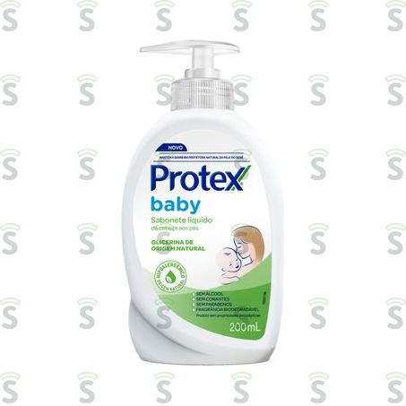  Sabonete Líquido de Glicerina da Cabeça Aos Pés Protex Baby Frasco 200ml