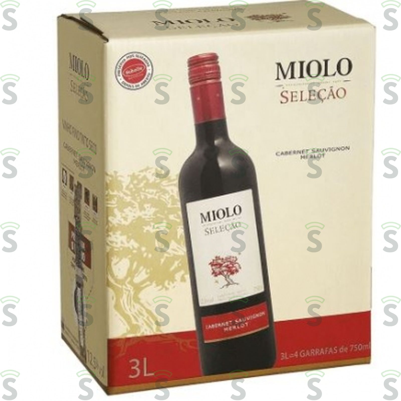 Vinho Seleção Cab/Merlot Miolo Bag 3LT