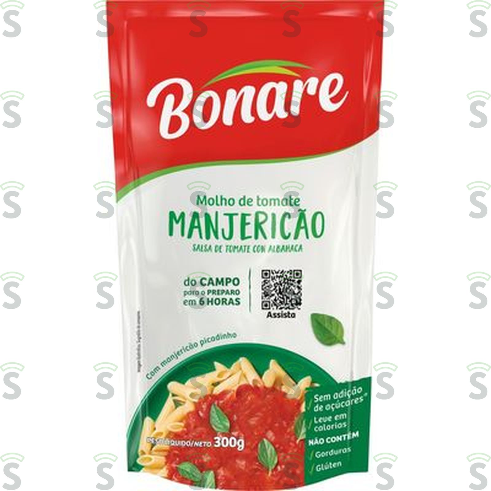 Molho tom bonare manjericao sc 300g