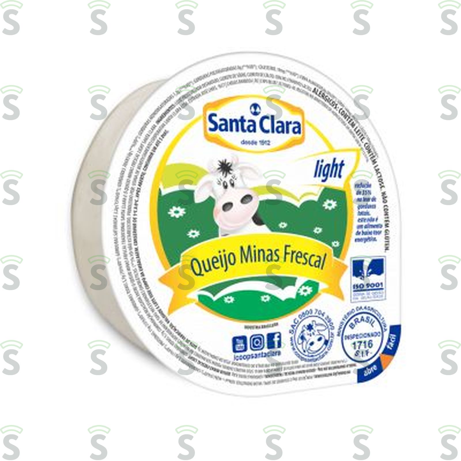 QUEIJO MINAS SANTA CLARA 200G LIGHT