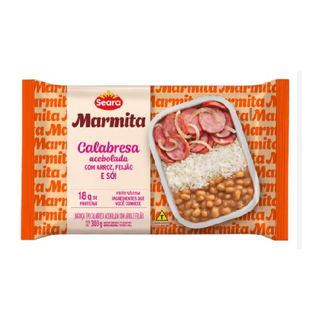 Marmita Seara Cong Linguiça Acebolada C/Arroz e Feijão 300g