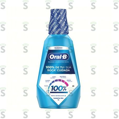  Enxaguante Bucal Oral-b Zero Álcool Menta Refrescante Frasco 1lt
