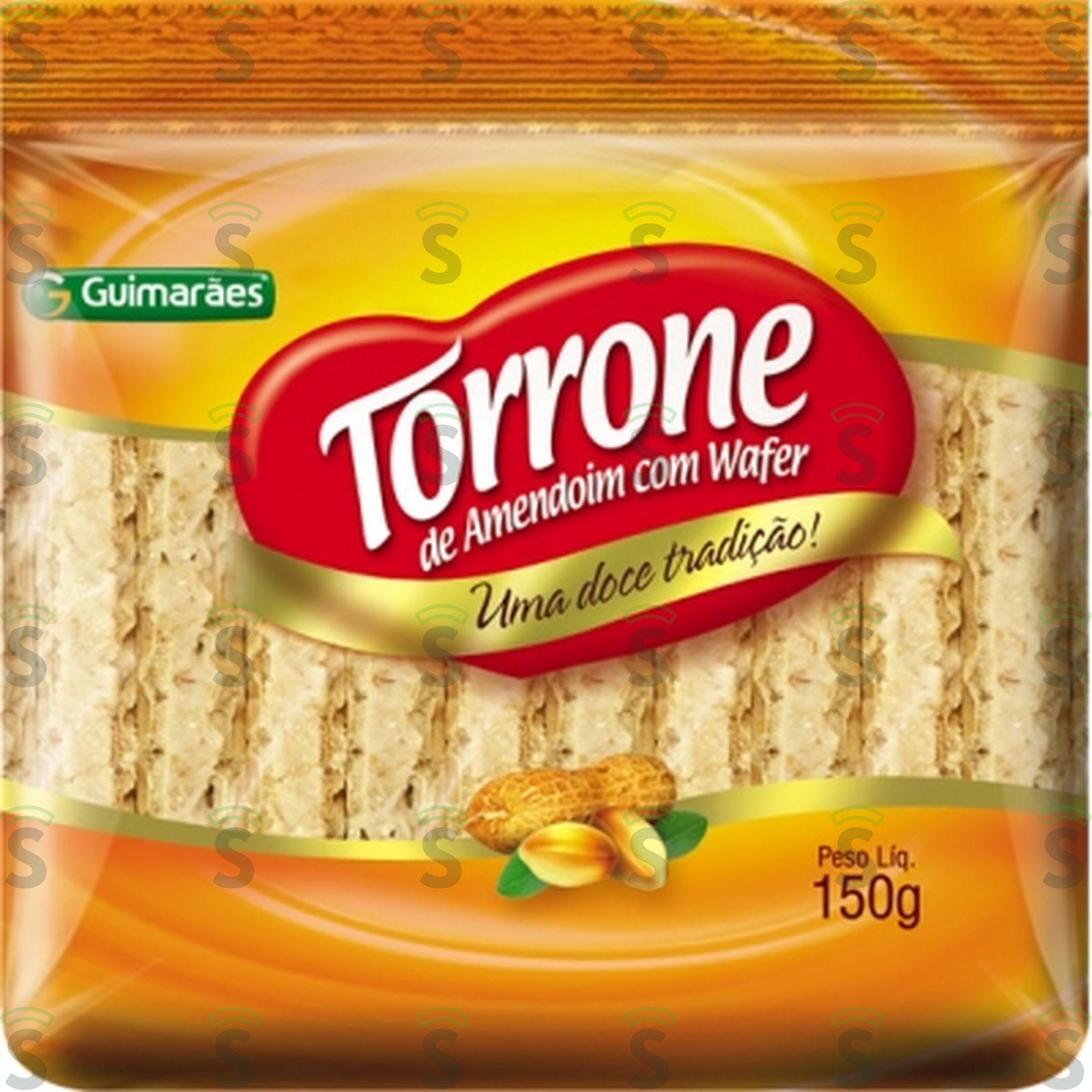 Torrone Guimarães Amendoim com Wafer Pacote 150G