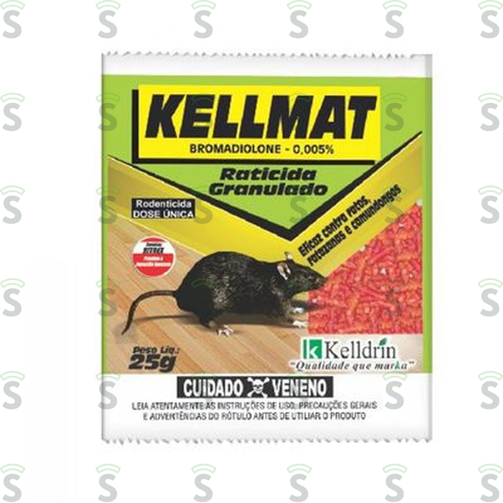 Raticida Granulado Kelldrin Embalagem 25G