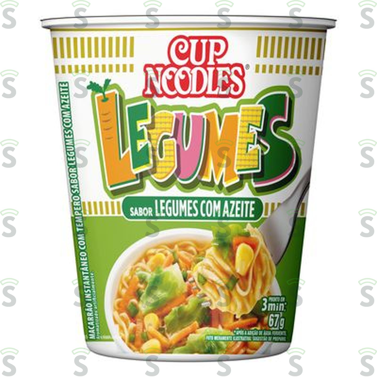 Macarrão Instantâneo Nissin Cup Noodles Legumes com Azeite Pote 67gr
