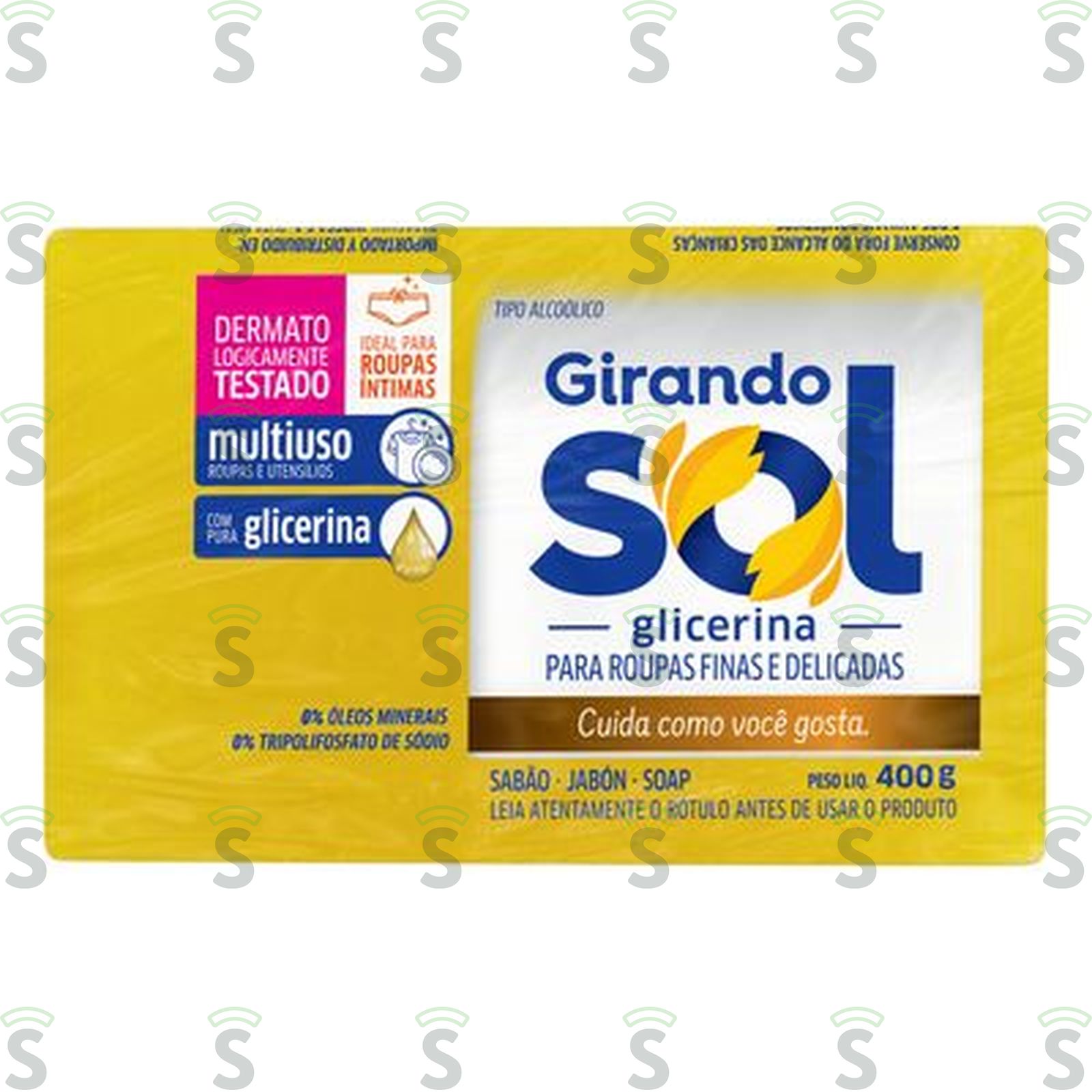 Sabão em Barra Girando Sol Glicerina Embalagem 400G