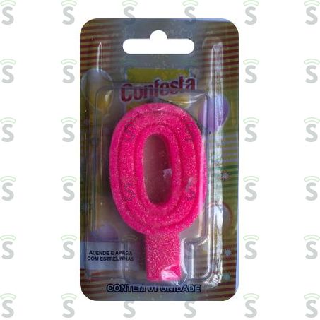  Vela Aniver Confesta N0 Big Rosa 1un