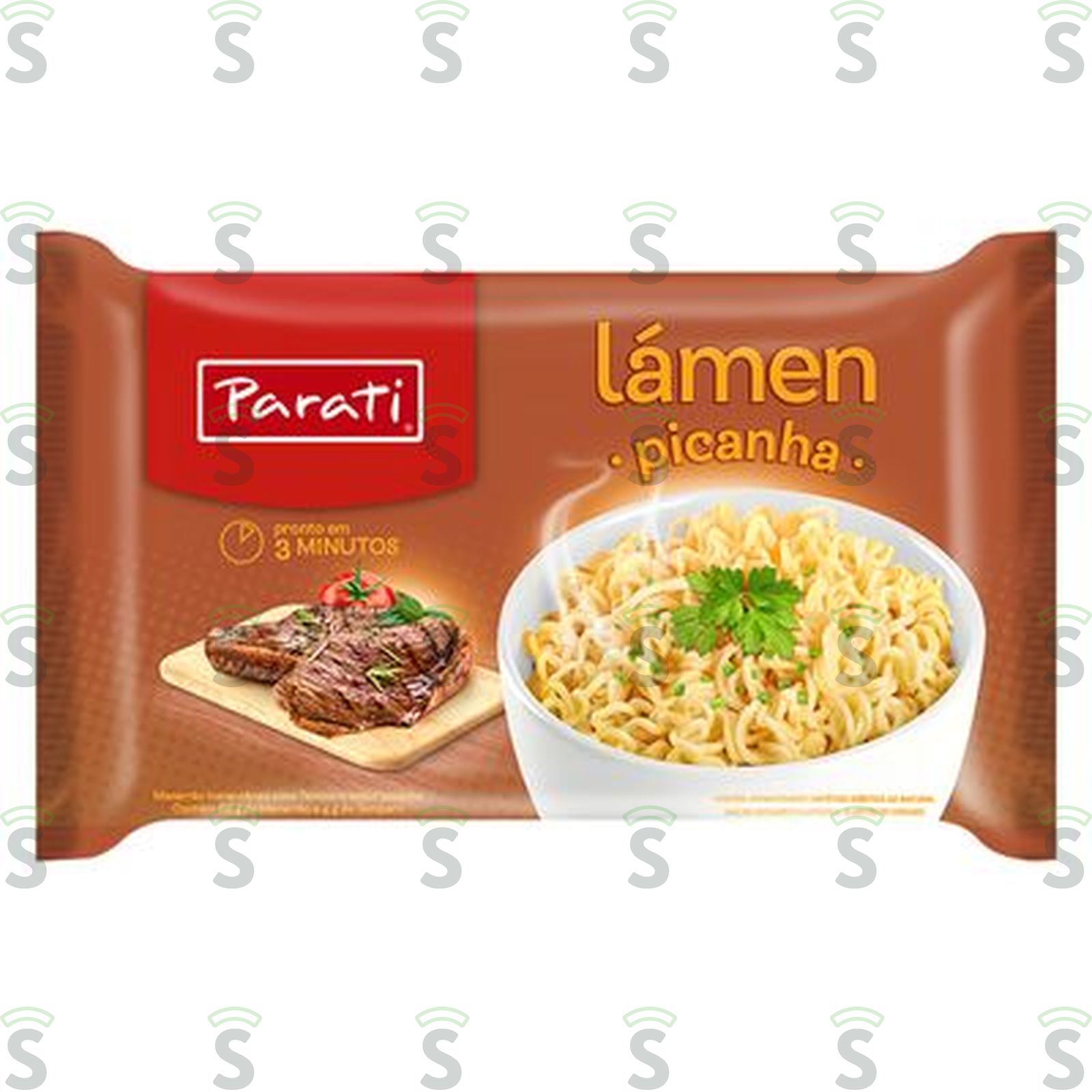 Macarrão Instantâneo Parati Sabor Picanha Embalagem 70G