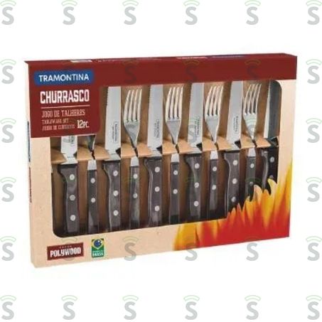  Jogo Para Churrasco Tramontina Polywood Embalagem 12 Peças