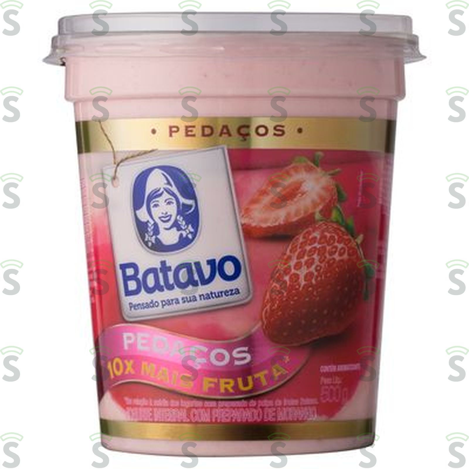 Iogurte Integral Morango Batavo Pedaços 500G