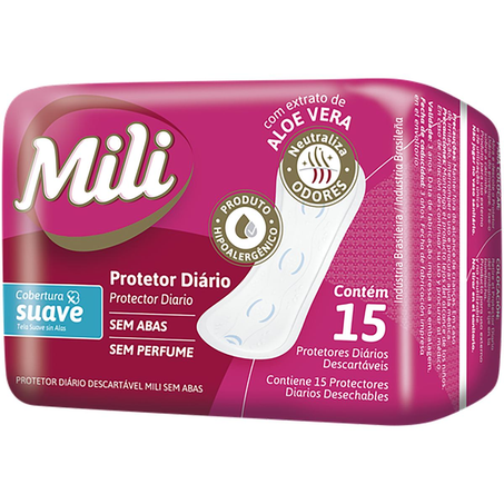 Protetor Mili Premium Sem perfume - Com 15 Unidades