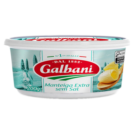 Manteiga Galbani S/ Sal - 200g - Pote