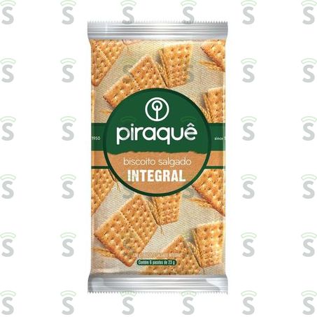  Pack Biscoito Integral Piraquê Pacote 6 Unidades 138g