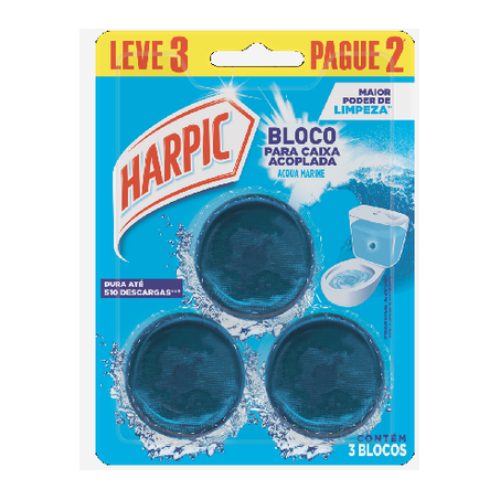 Bloco Sanitário Cx Acoplada Harpic Marine 50g Lv3 Pg2