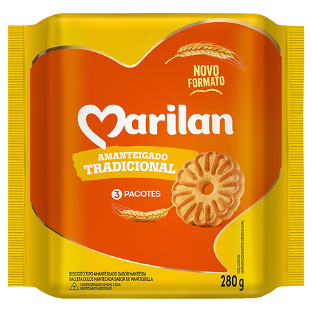 Biscoito Amanteigado Marilan 280g - Tradicional