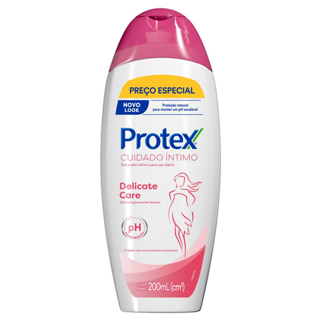 Sabonete Líquido Íntimo Protex Leve 200ml, Pague 150ml - Delicate Care