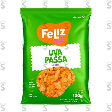  Feliz-passas Uva Branca 100g
