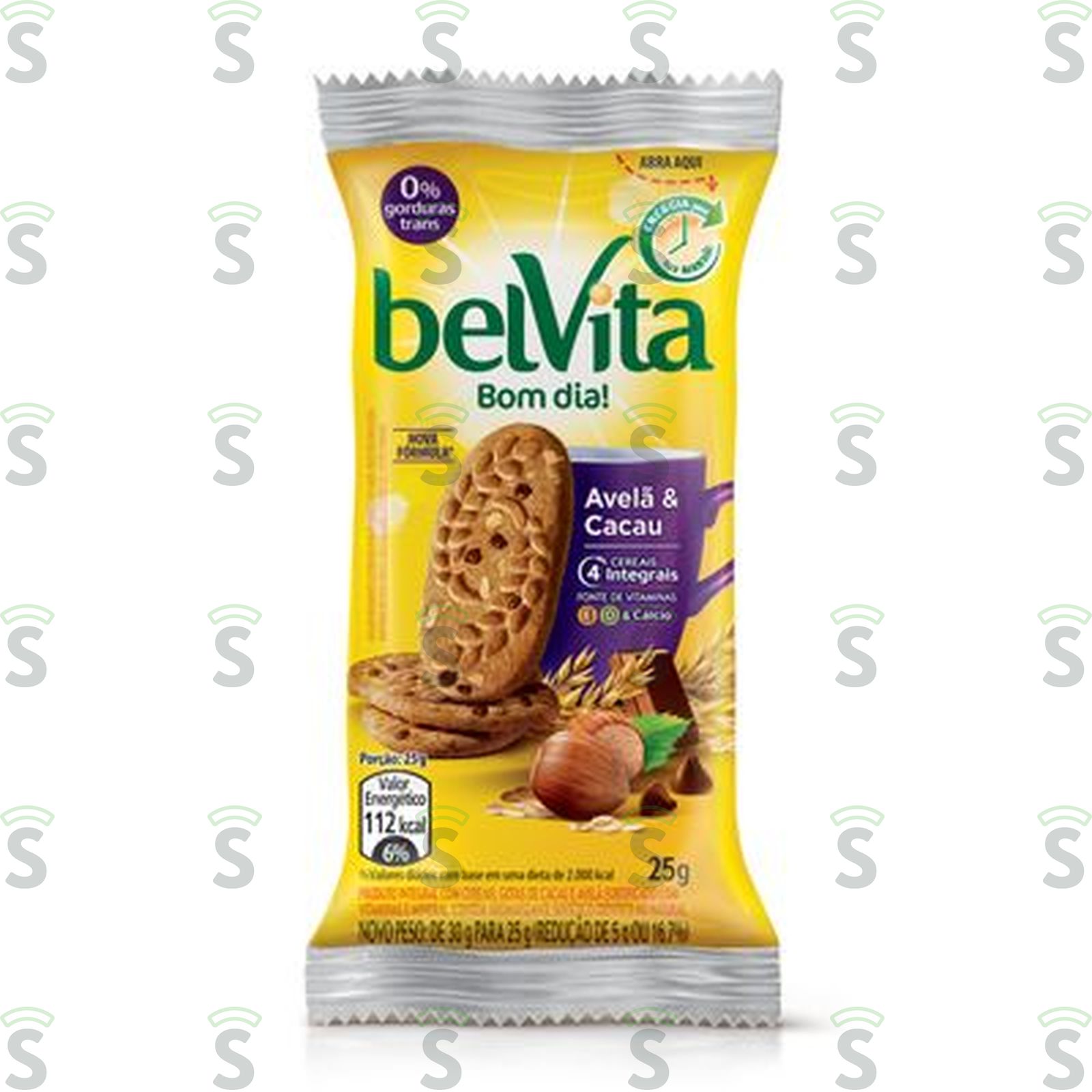 Biscoito Doce Integral Belvita Avelã E Cacau Embalagem 75G