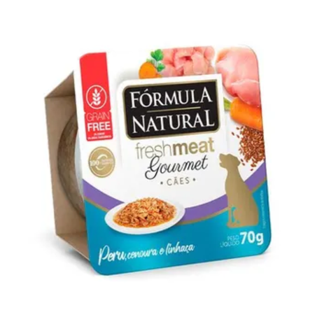 Ração Úmida Fórmula Natural Fresh Meat Gourmet para Cães Sabor Peru 70g