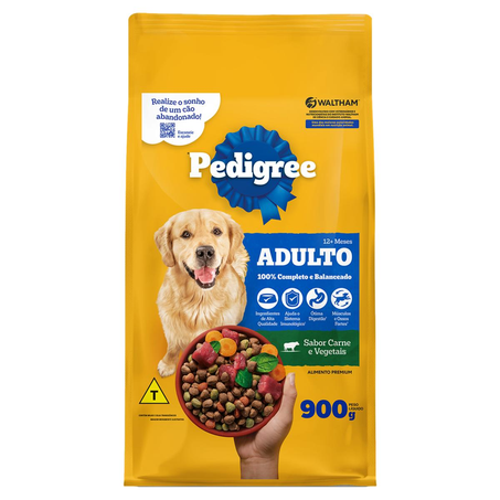 Ração Pedigree 900g - Adultos - Carne e Vegetais