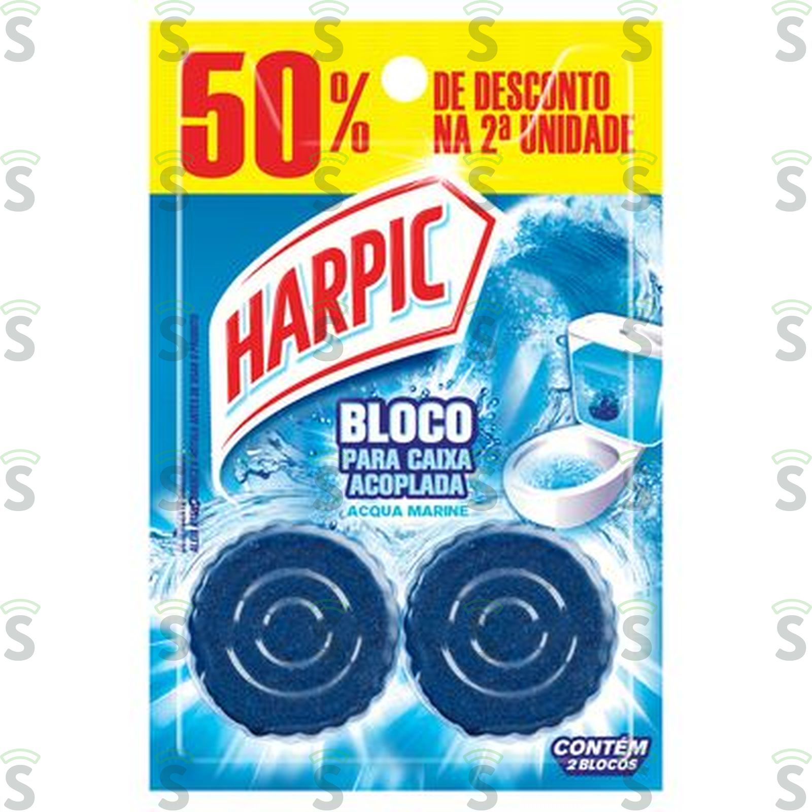 Bloco Para Caixa Acoplada Harpic Marine Oferta 2UN