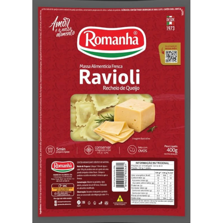 Ravioli Romanha Queijo 400g 
 