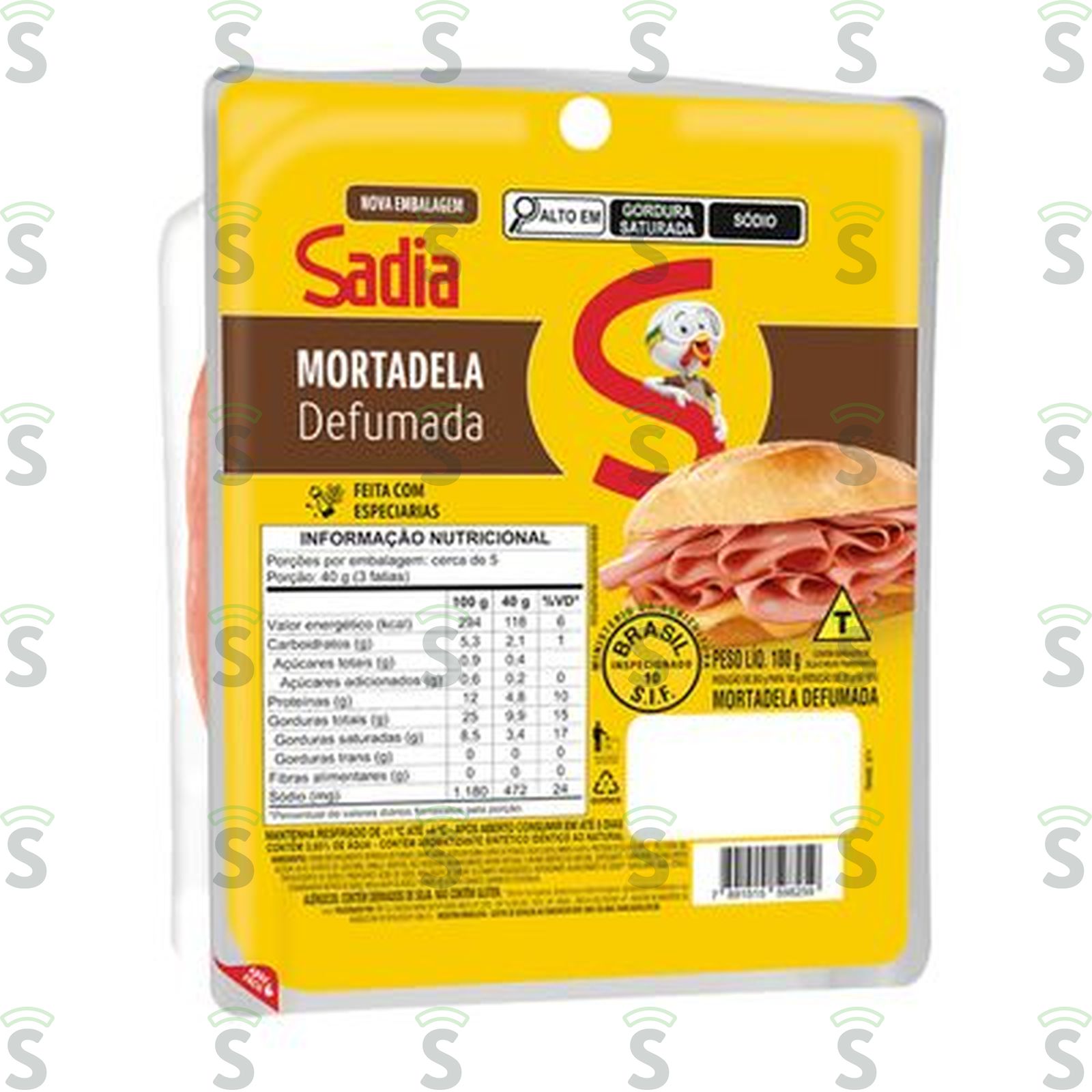 Mortadela Sadia Soltíssimo Defumada E Fatiada Embalagem 200G