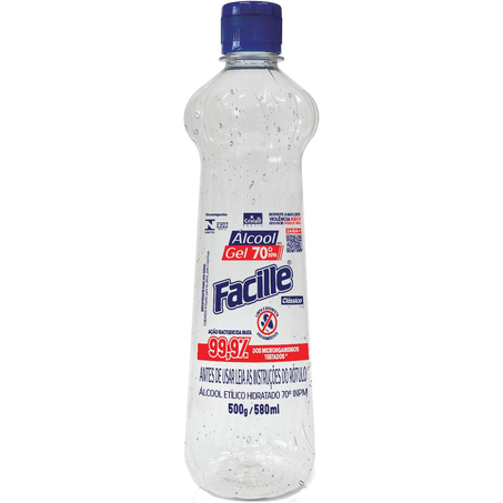 Álcool em Gel Facille 500g - 70% - INPM