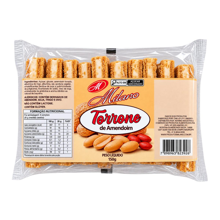 Torrone Milano 150g - Com Amendoim