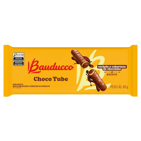 Biscoito Bauducco 80g - Choco Biscuit - Tube